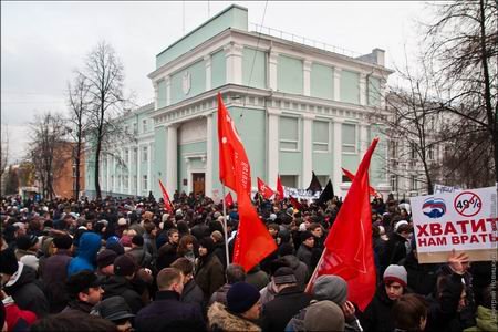 Пикет против результатов выборов в Петрозаводске
